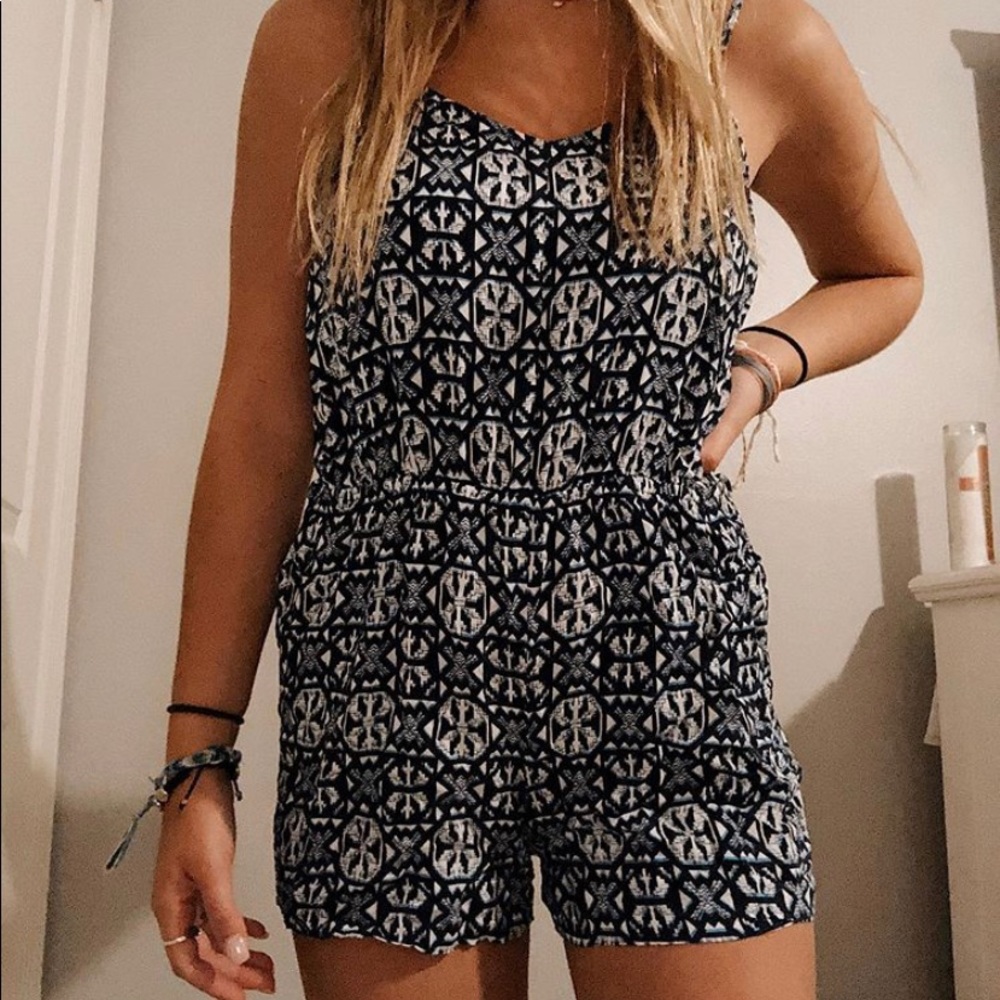 Blue and white romper!